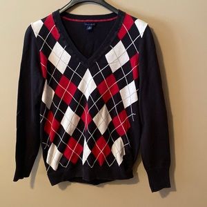 Tommy Hilfiger sweater, black color size medium v neck